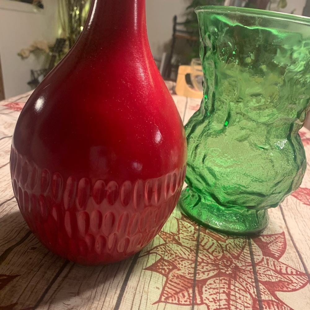 🎄 Vintage xmas 2 decorative Christmas vases🎁